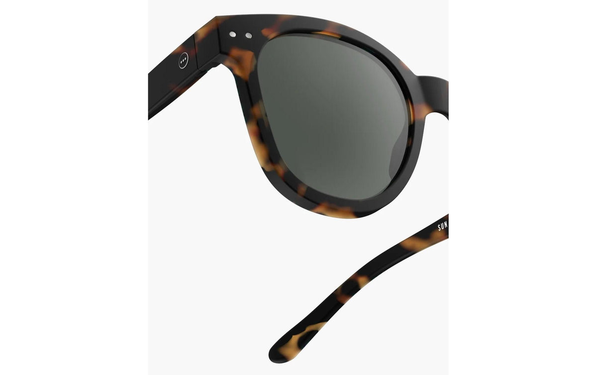Izipizi Schutzbrille The Oversized Pantos M – Graue Gläser, UV-Schutz, Hellbrauner Rahmen