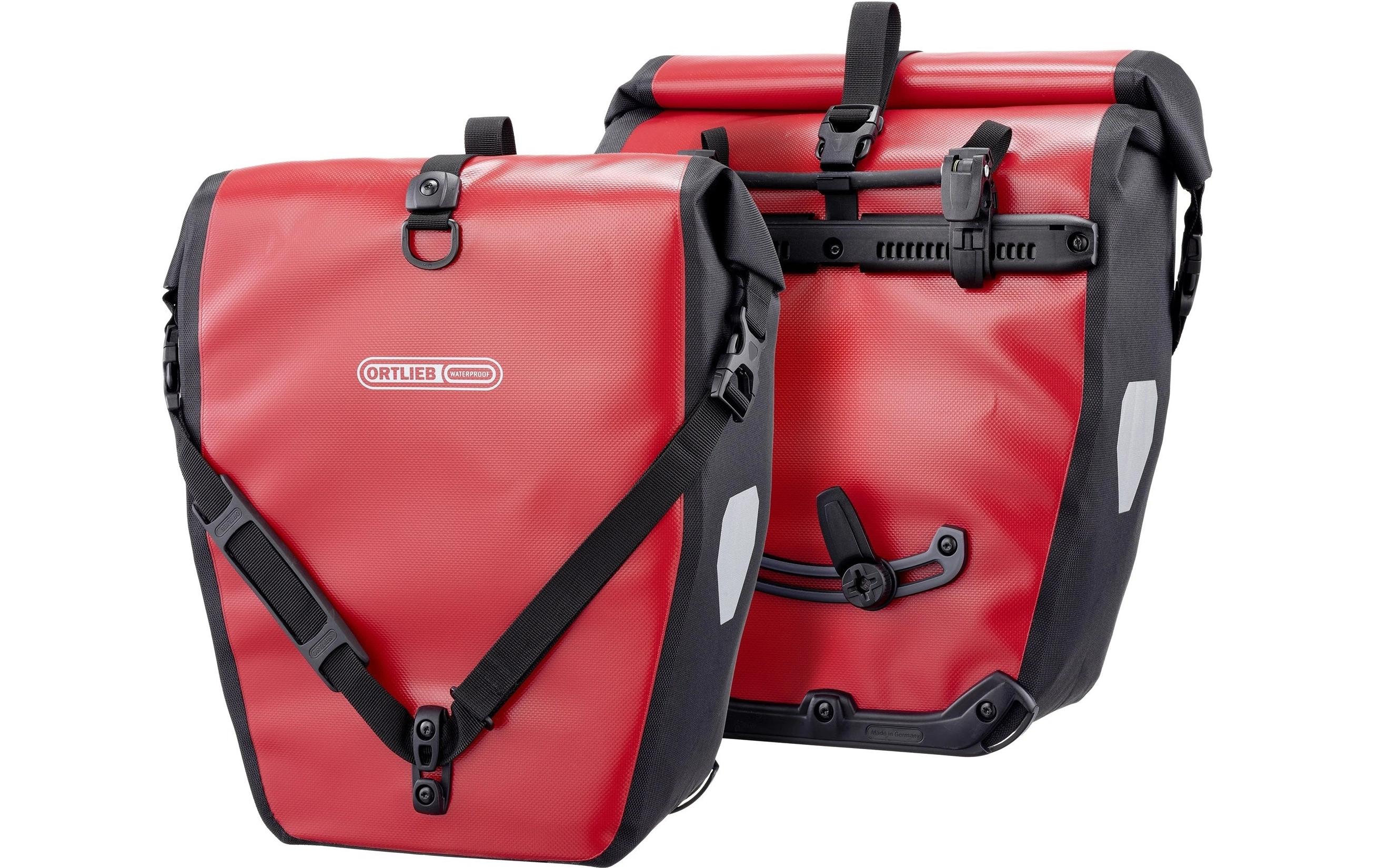Ortlieb Back-Roller – Doppelseitentasche, 20 l, für Gepäckträger bis 16 mm, Polyester/PVC, Rot