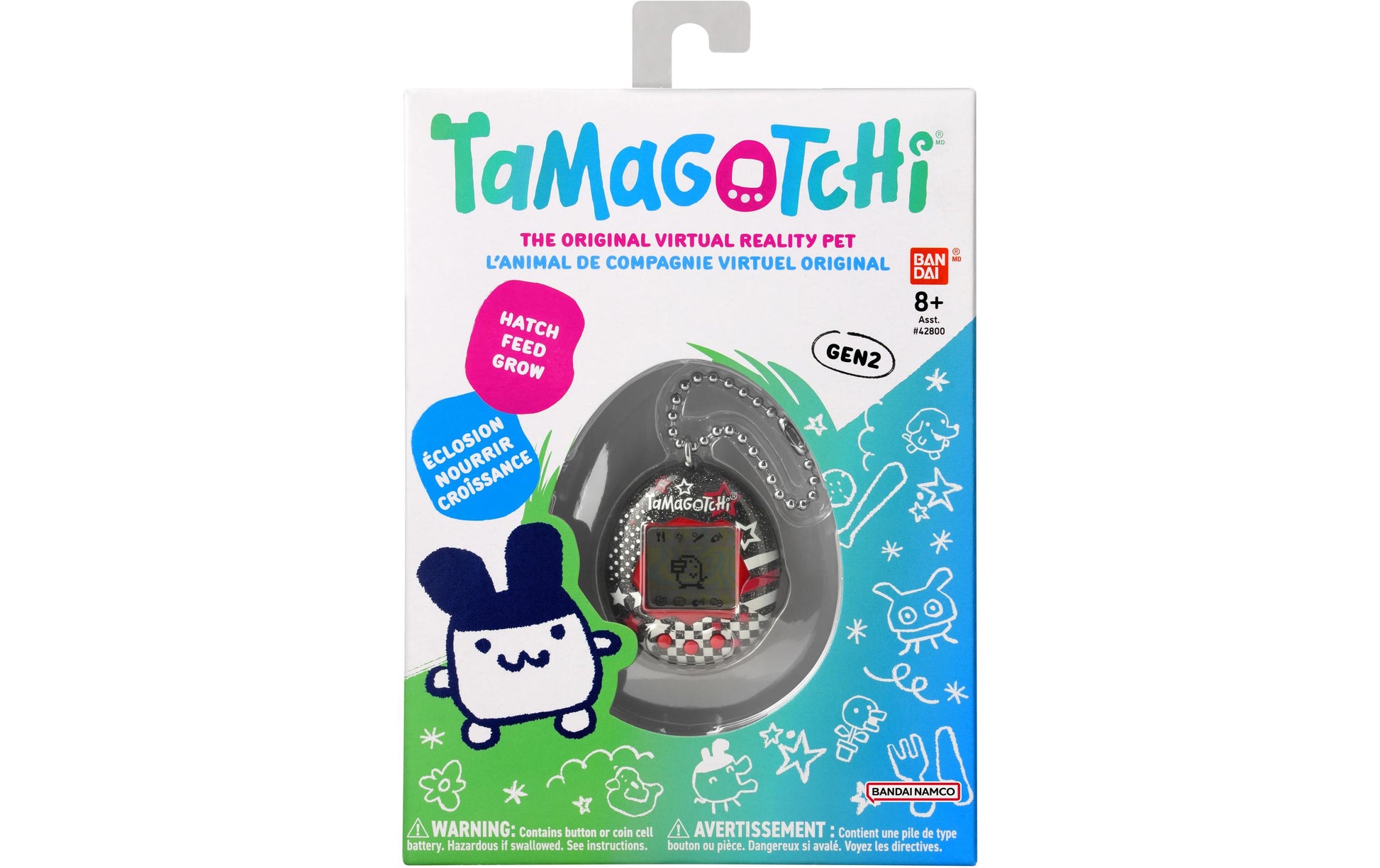 Bandai Tamagotchi Original – Elektronisches Haustier – 3 × 4 × 1,5 cm – ab 8 Jahren – mehrfarbig