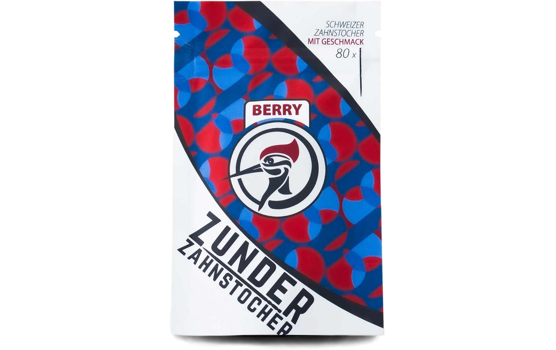 Zunder Zahnstocher Berry – Blau – 7 cm – Birke – 80 Stk