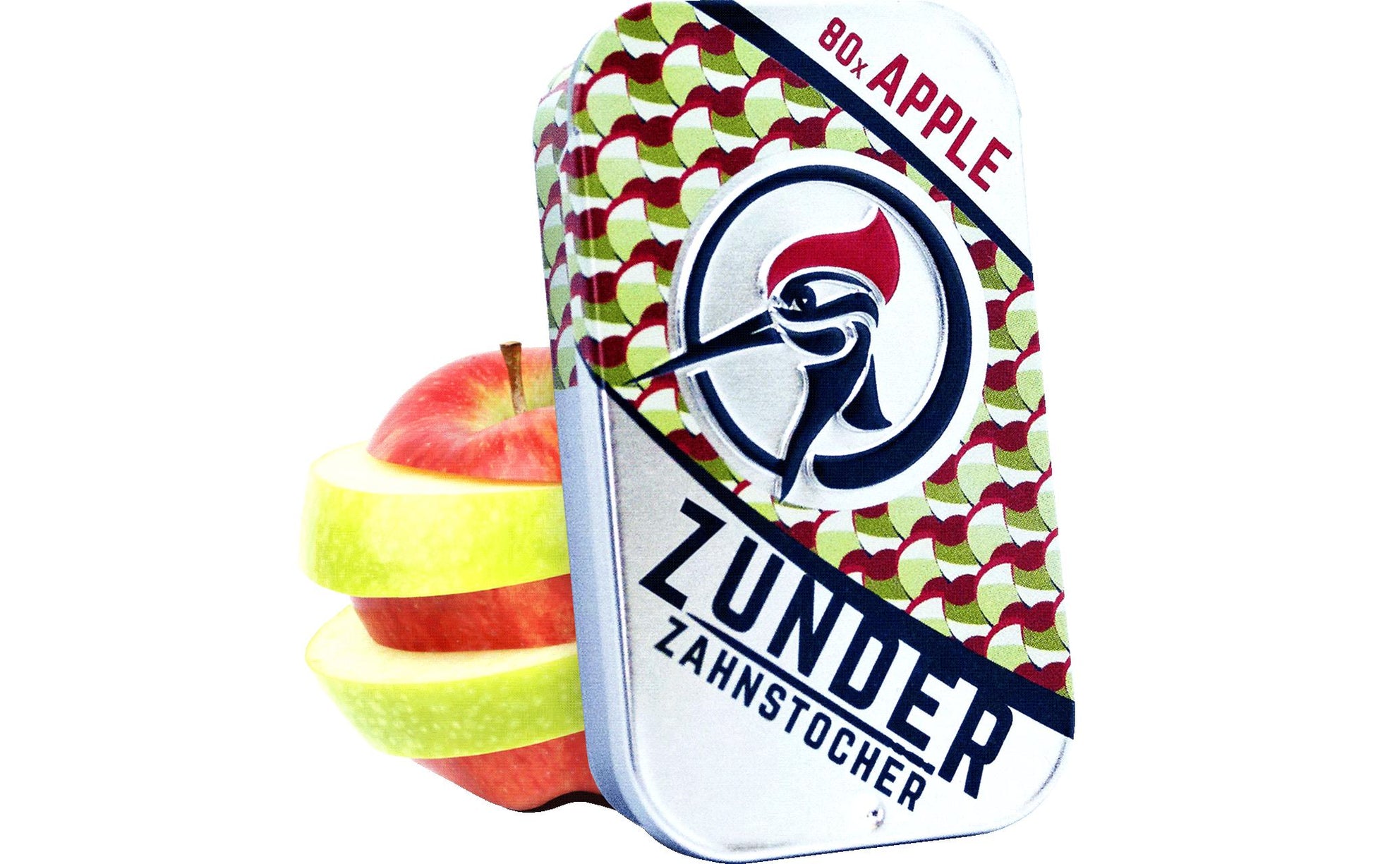 Zunder Zahnstocher Apple, Holz (Birke) – 7 cm – 80 Stk.