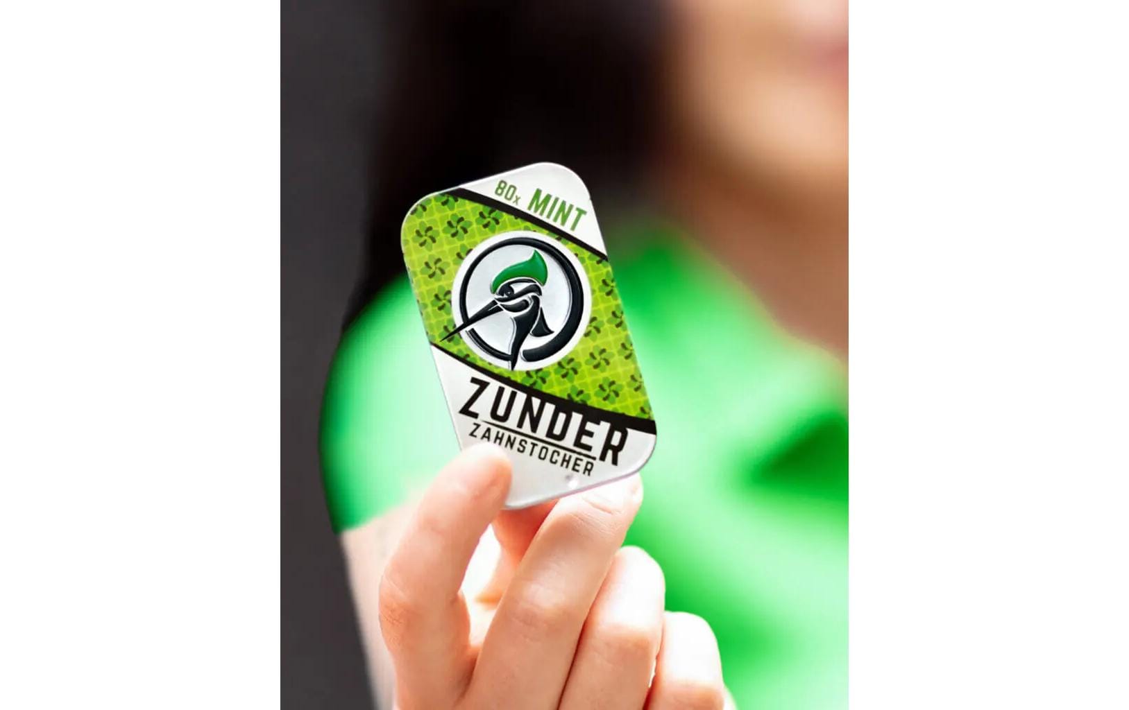 Zunder Zahnstocher Mint – 7 cm – Holz (Birke) – 80 Stk