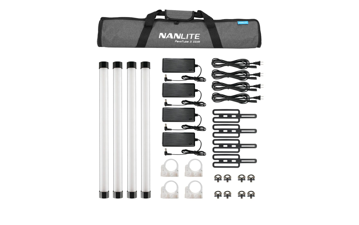 Nanlite PavoTube II 15XR Streaming-Licht – RGBWW, 35 W – für DMX/CRMX, Nanlink (Bluetooth) – 4er-Pack