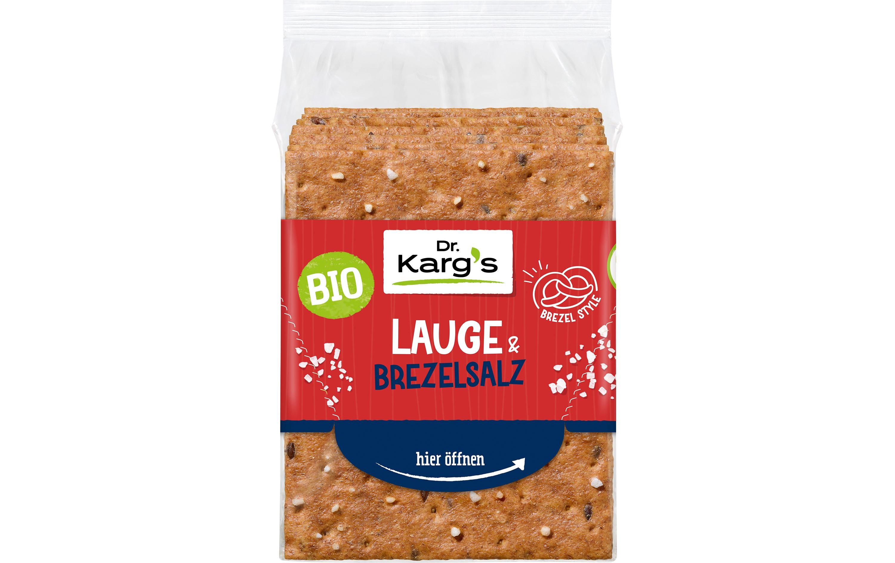 Dr. Karg's Knäcke – Lauge & Brezelsalz, bio – 200 g