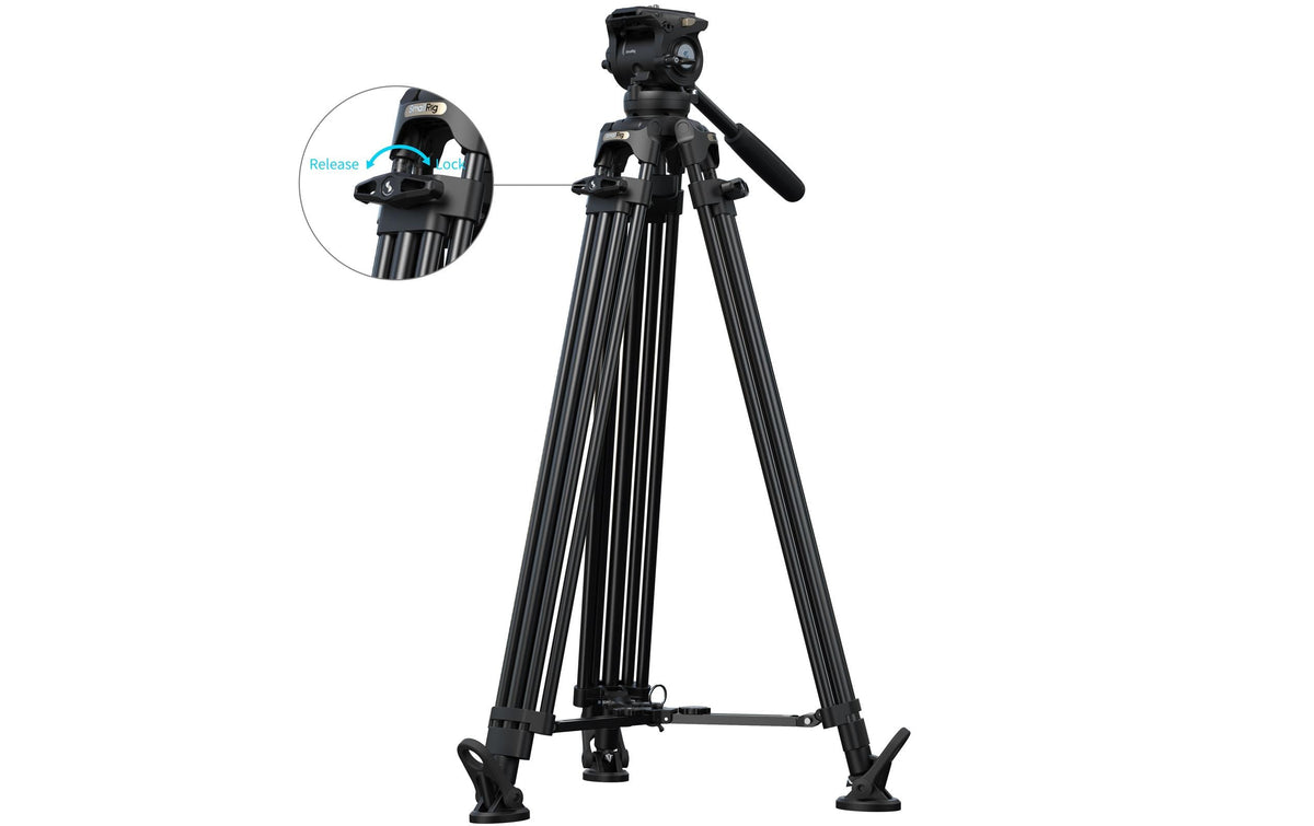 SmallRig FSD18 Heavy-Duty Videostativ – max. Höhe 200,5 cm, 17 kg Traglast – für Manfrotto 501PL und andere