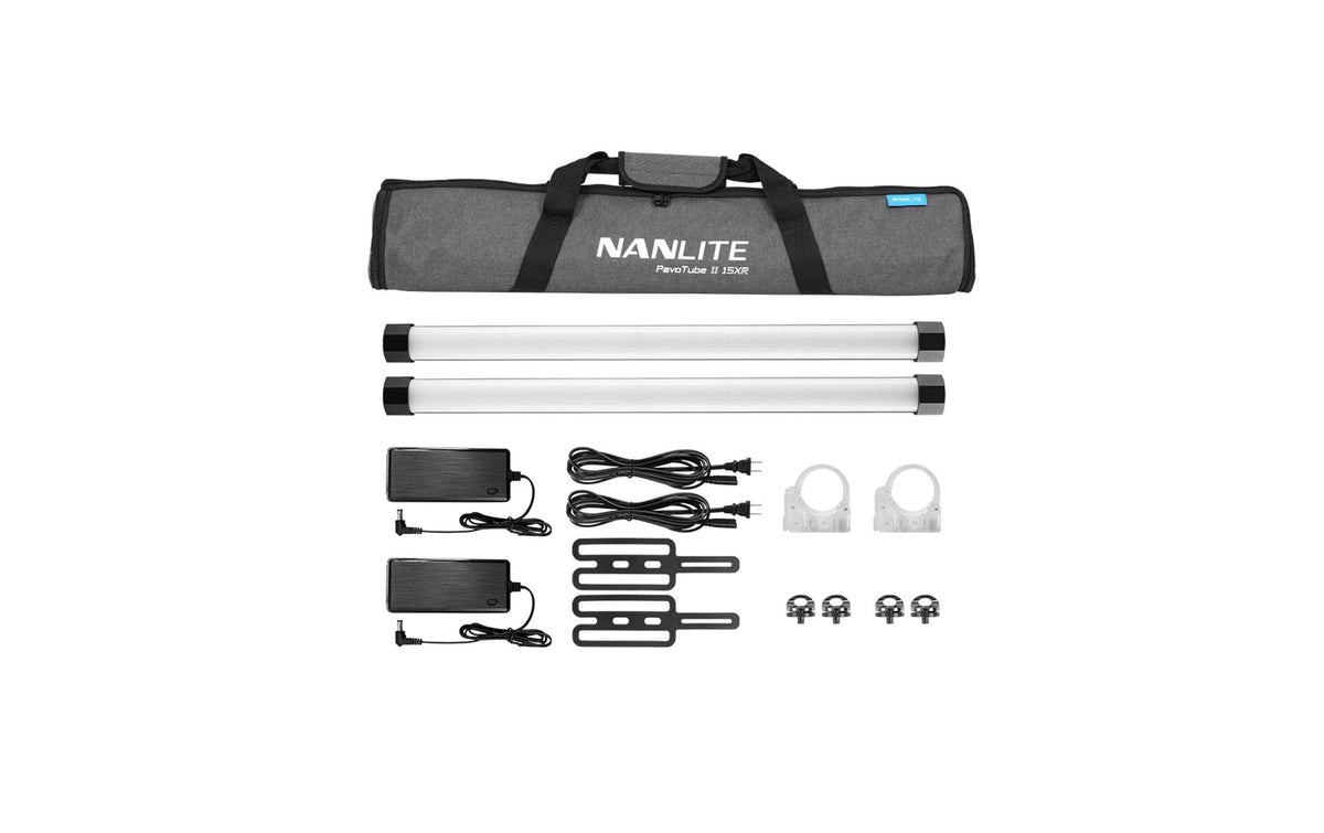 Nanlite PavoTube II 15XR 2Kit RGBWW LED-Röhre – 600 mm, 35 W – dimmbar – 6500 K – Bluetooth/DMX/CRMX