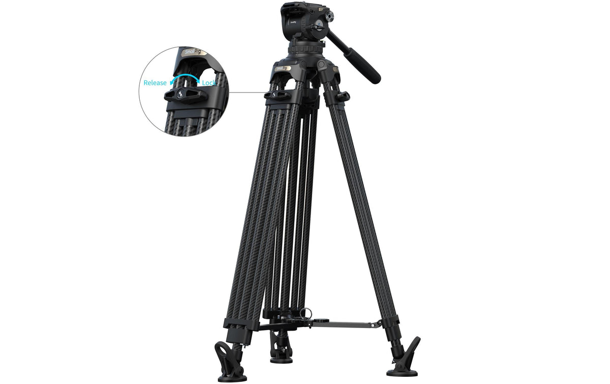 SmallRig FSD16 FreeSpeed Stativ – bis 214 cm, 15 kg Traglast, 3 Sektionen, Kohlefaser