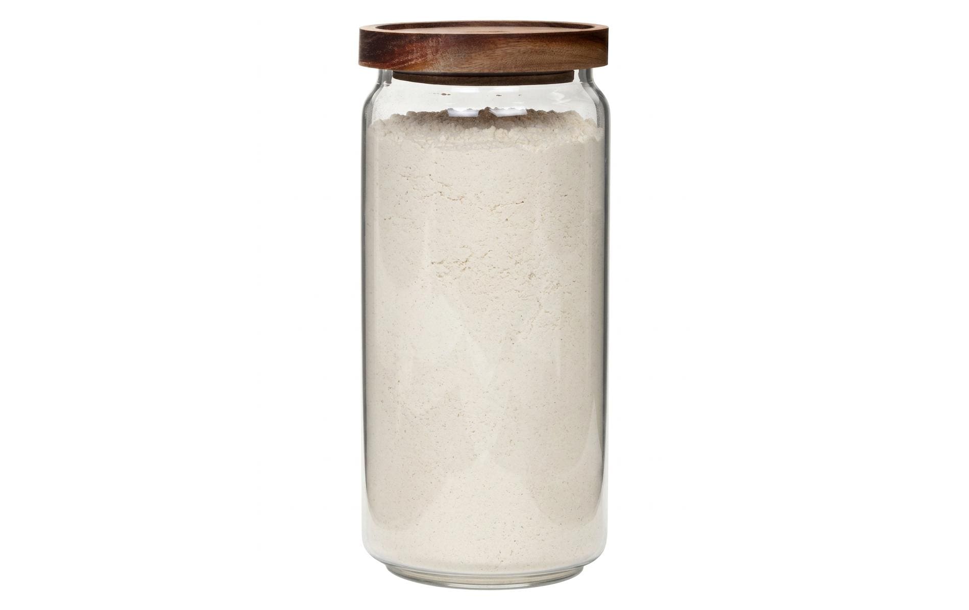 Cocon Vorratsdose 1,5 l/1,3 l/0,7 l, Ø 9 × 20,2/25,4/30,2 cm, Glas/Akazie, transparent/braun, 3-teilig