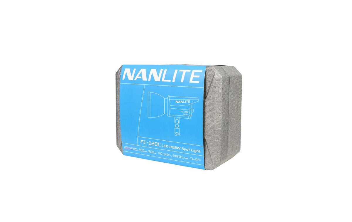 Nanlite FC-120C Streaming-Licht – FullColor 145 W, RGBW, 2700–7500 K, dimmbar – Schwarz