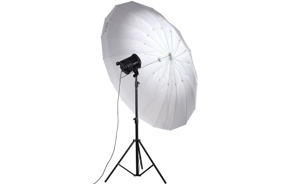 Nanlite U-180ST Schirm – 1,8 m Durchmesser, 1,1 m Höhe, Glasfaser – für Nanlite und andere – Transparent/Weiss