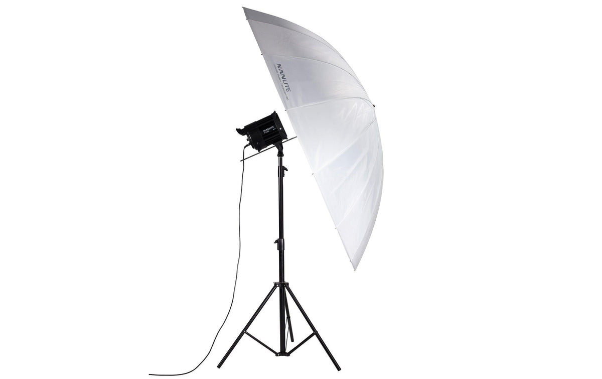Nanlite U-180ST Schirm – 1,8 m Durchmesser, 1,1 m Höhe, Glasfaser – für Nanlite und andere – Transparent/Weiss