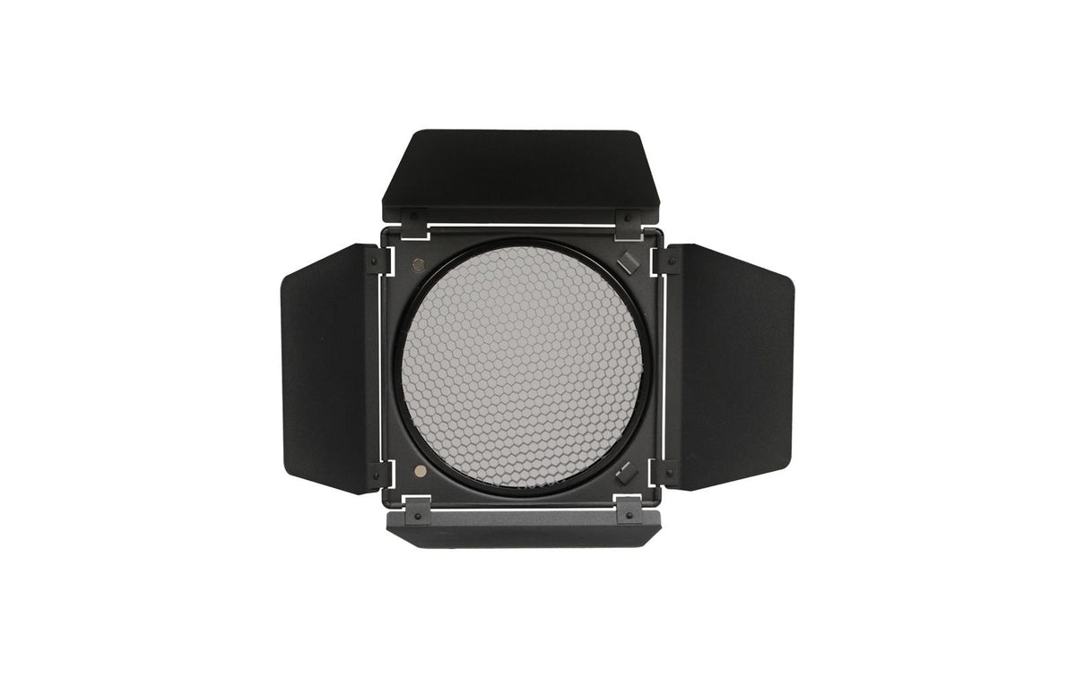 Nanlite Barndoor – 190 × 190 × 38,5 mm – für Nanlite Bowens-Mount (RF-BM) – Schwarz