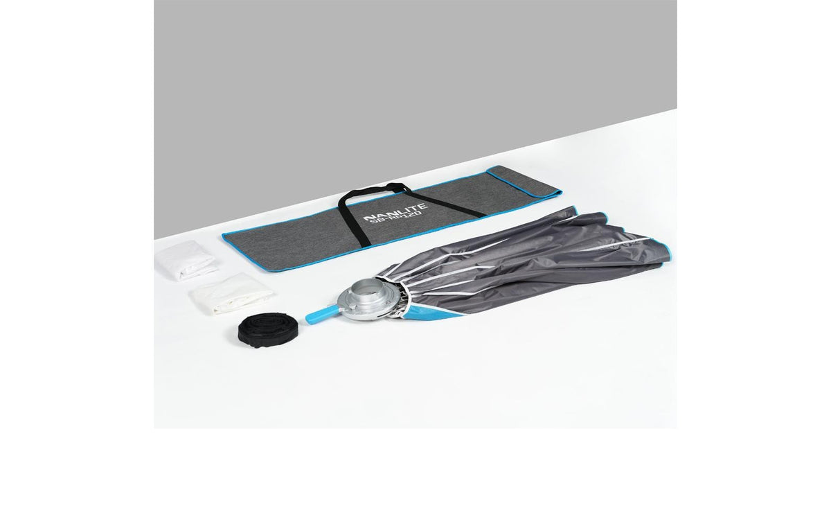 Nanlite Rapid Parabolische Softbox 120 cm – für Bowens-Mount – Schwarz