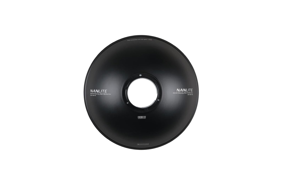 Nanlite BM40 Beauty Dish Reflektor – Ø 400 mm – Bowens-Mount – für Nanlite – Schwarz