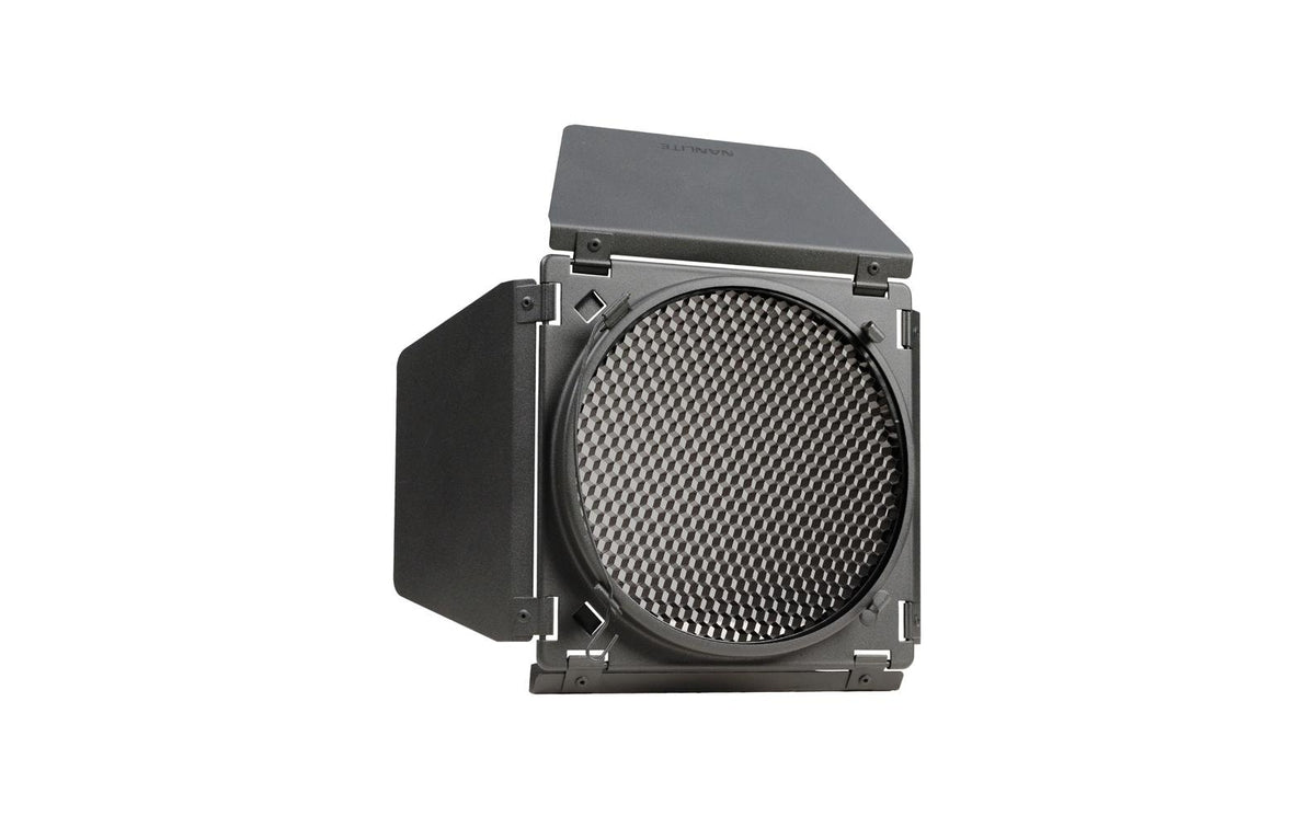 Nanlite Barndoor – 190 × 190 × 38,5 mm – für Nanlite Bowens-Mount (RF-BM) – Schwarz
