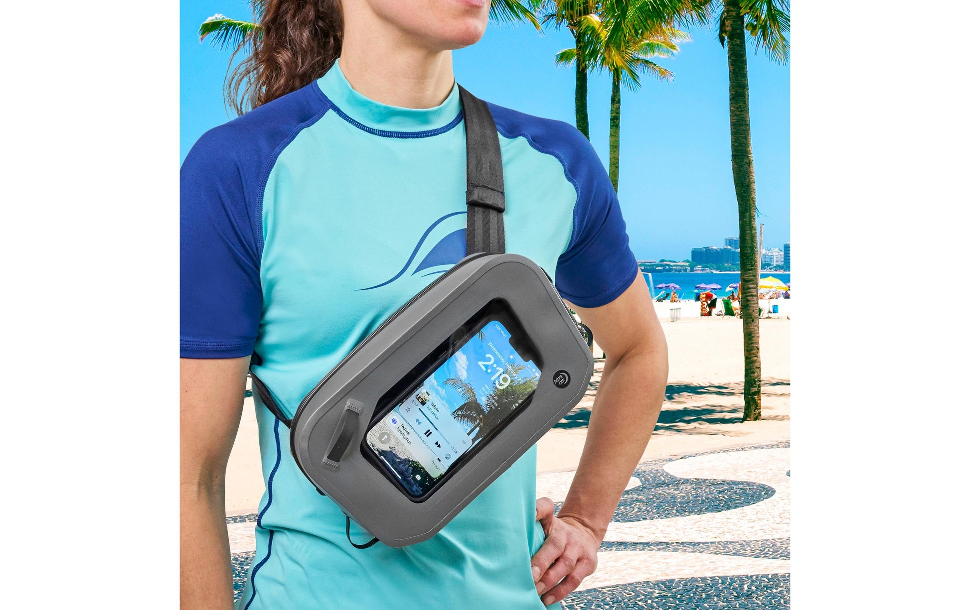 Nite Ize RunOff – Umhängetasche, 3 l, Grau