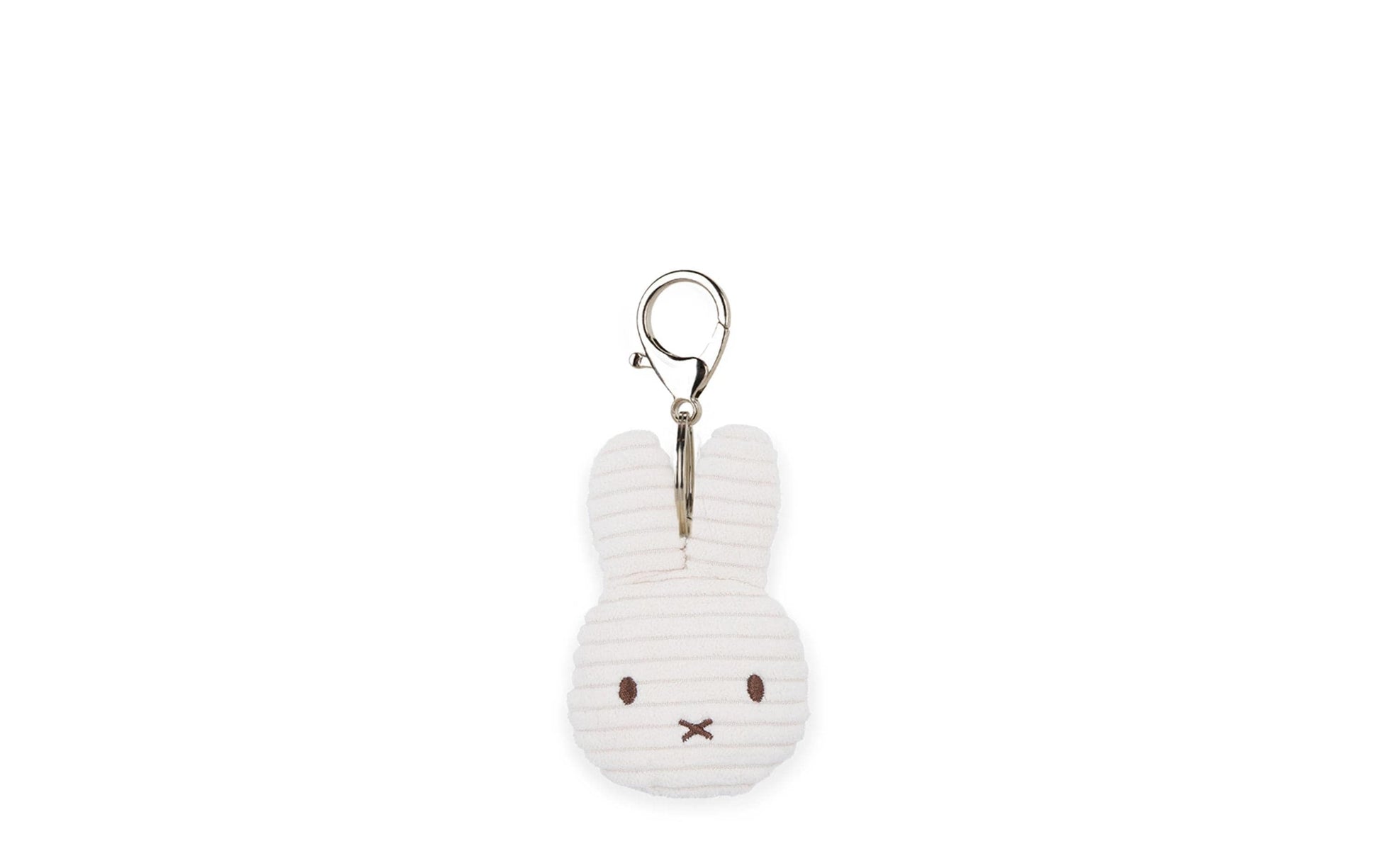 Bon ton toys Miffy Plüsch-Schlüsselanhänger ECO Kordsamt – 100% recyceltes Material, Offwhite, 100 mm