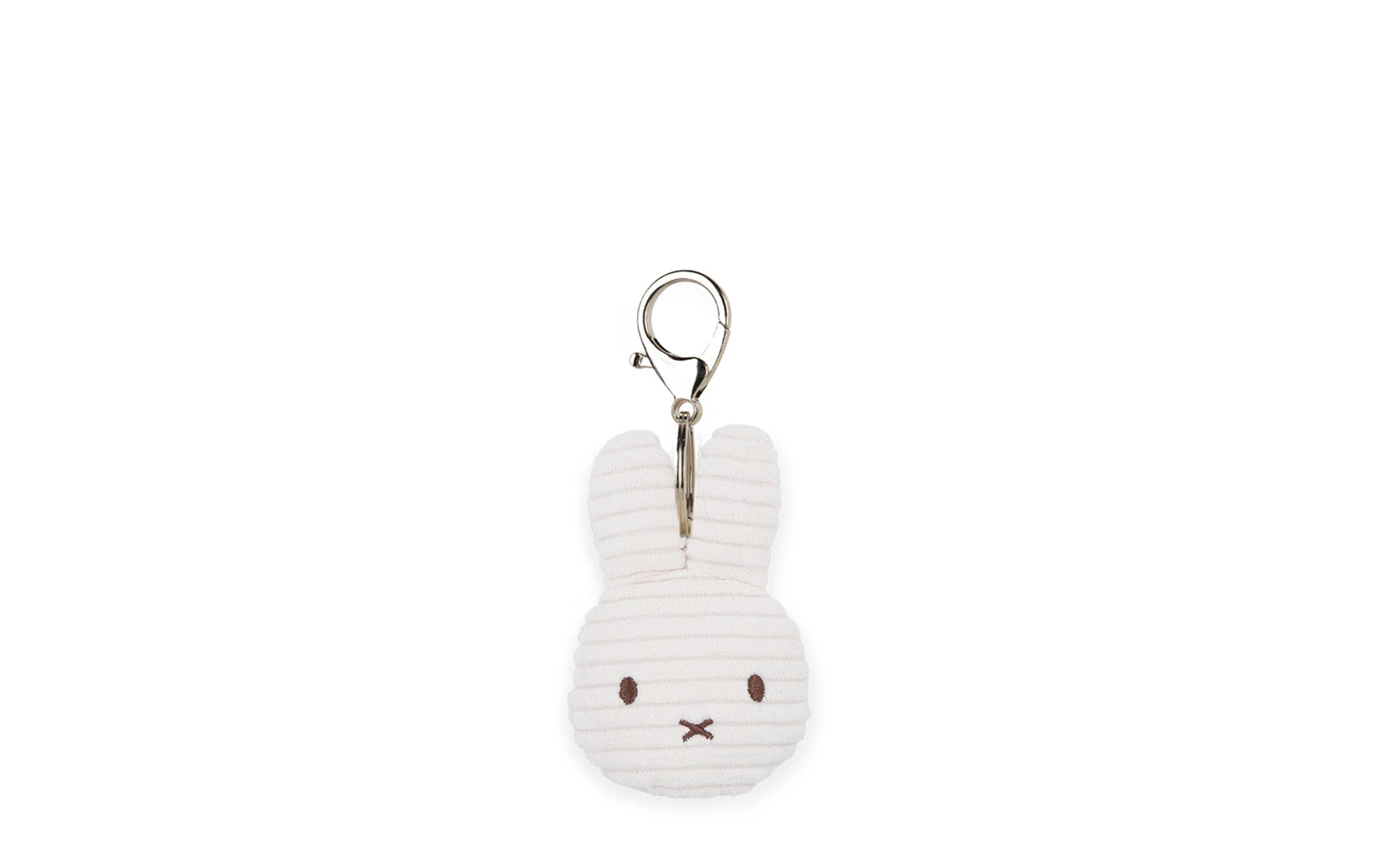 Bon ton toys Miffy Plüsch-Schlüsselanhänger ECO Kordsamt – 100% recyceltes Material, Offwhite, 100 mm