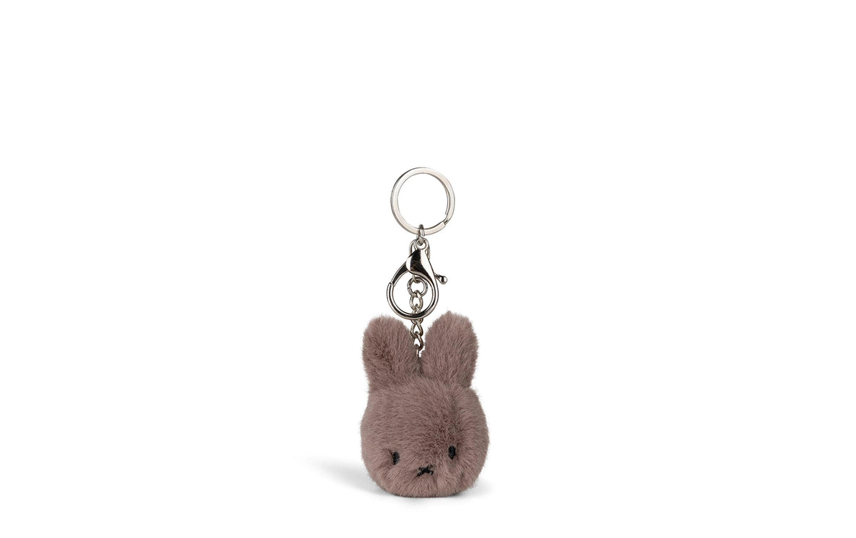 Bon ton toys Plüsch-Schlüsselanhänger Miffy ECO Fuzzy – 100% recyceltes Material, Taupe, Grösse 80 mm