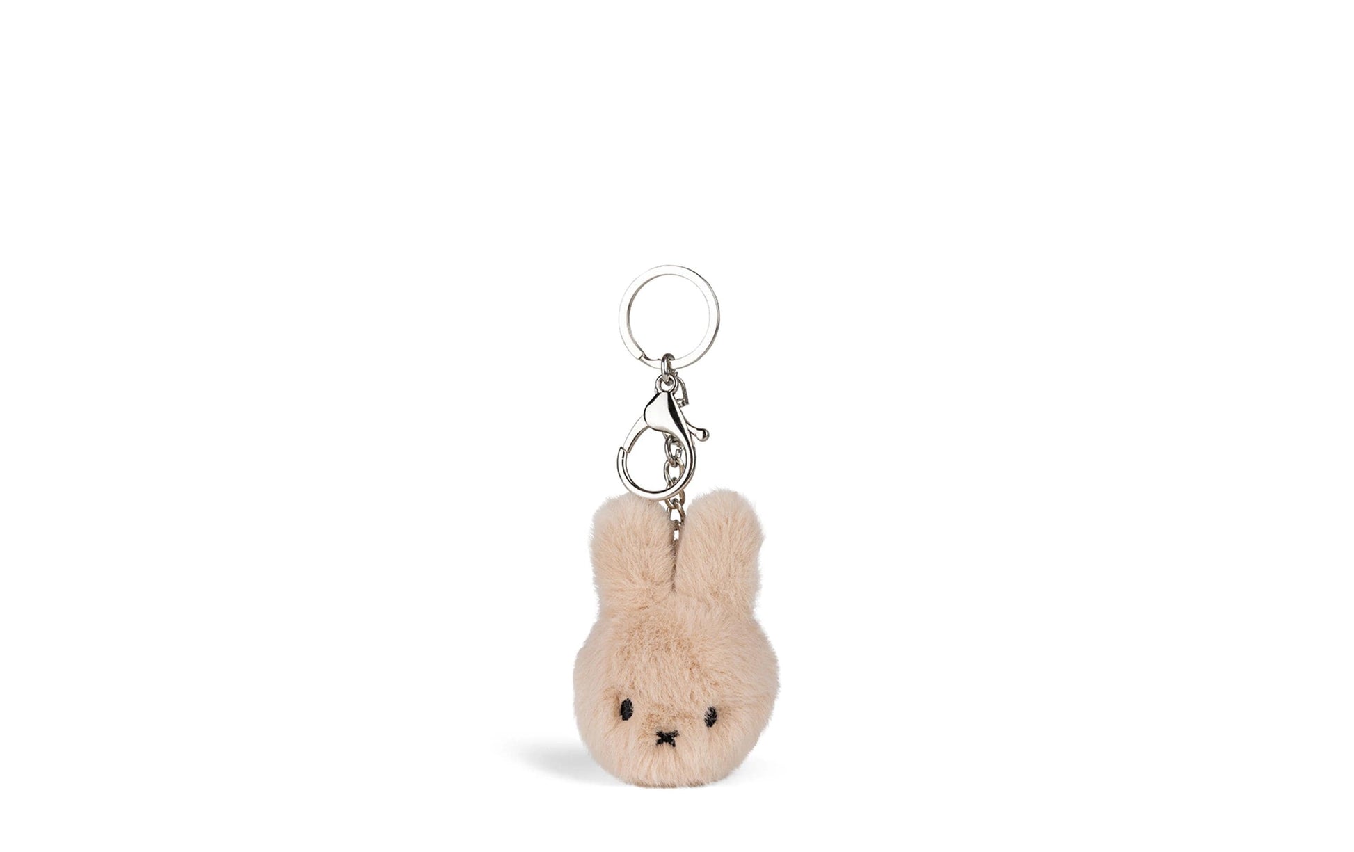 Bon ton toys Miffy ECO Fuzzy Schlüsselanhänger – Recyceltes Material, Beige, 8 cm