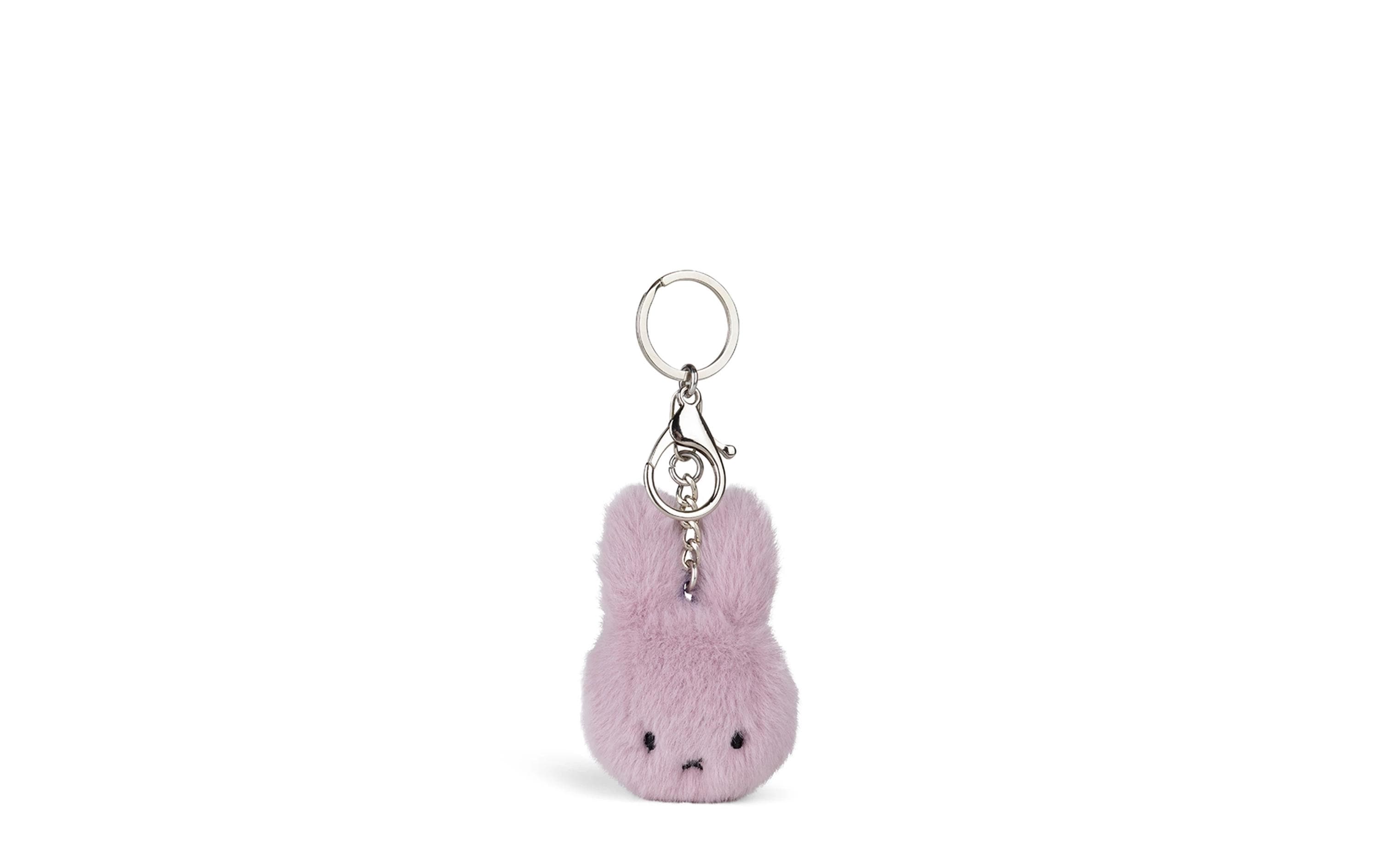 Bon ton toys Plüsch-Schlüsselanhänger Miffy ECO Fuzzy – 100% recyceltes Material, Flieder, 80 mm