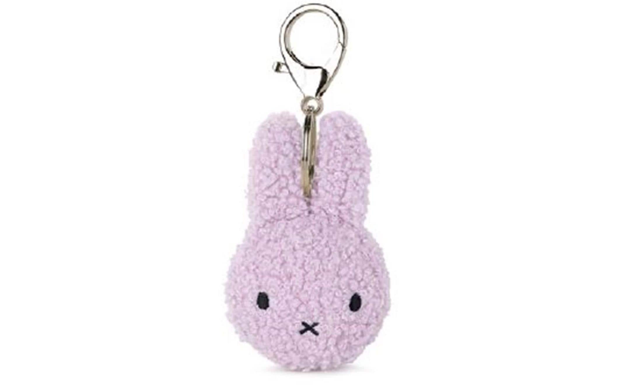 Bon ton toys Miffy ECO Tiny Teddy Schlüsselanhänger – 100% recyceltes Material, Violett, 100 mm
