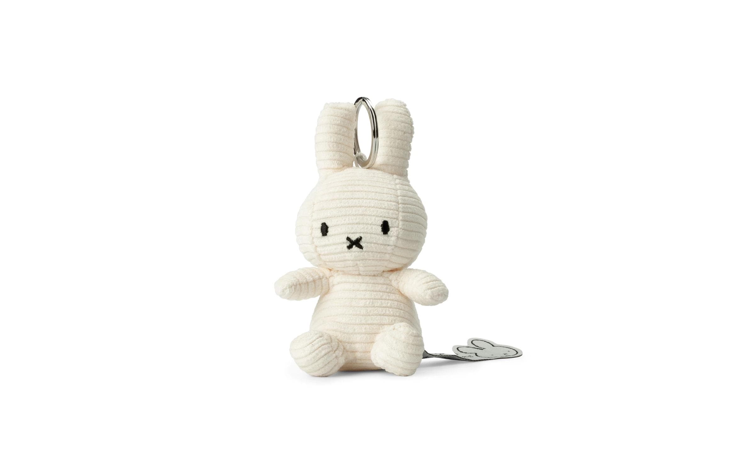Bon ton toys Plüsch-Schlüsselanhänger Miffy – Kordsamt, Recyceltes Polyester, Weiss, 10 cm