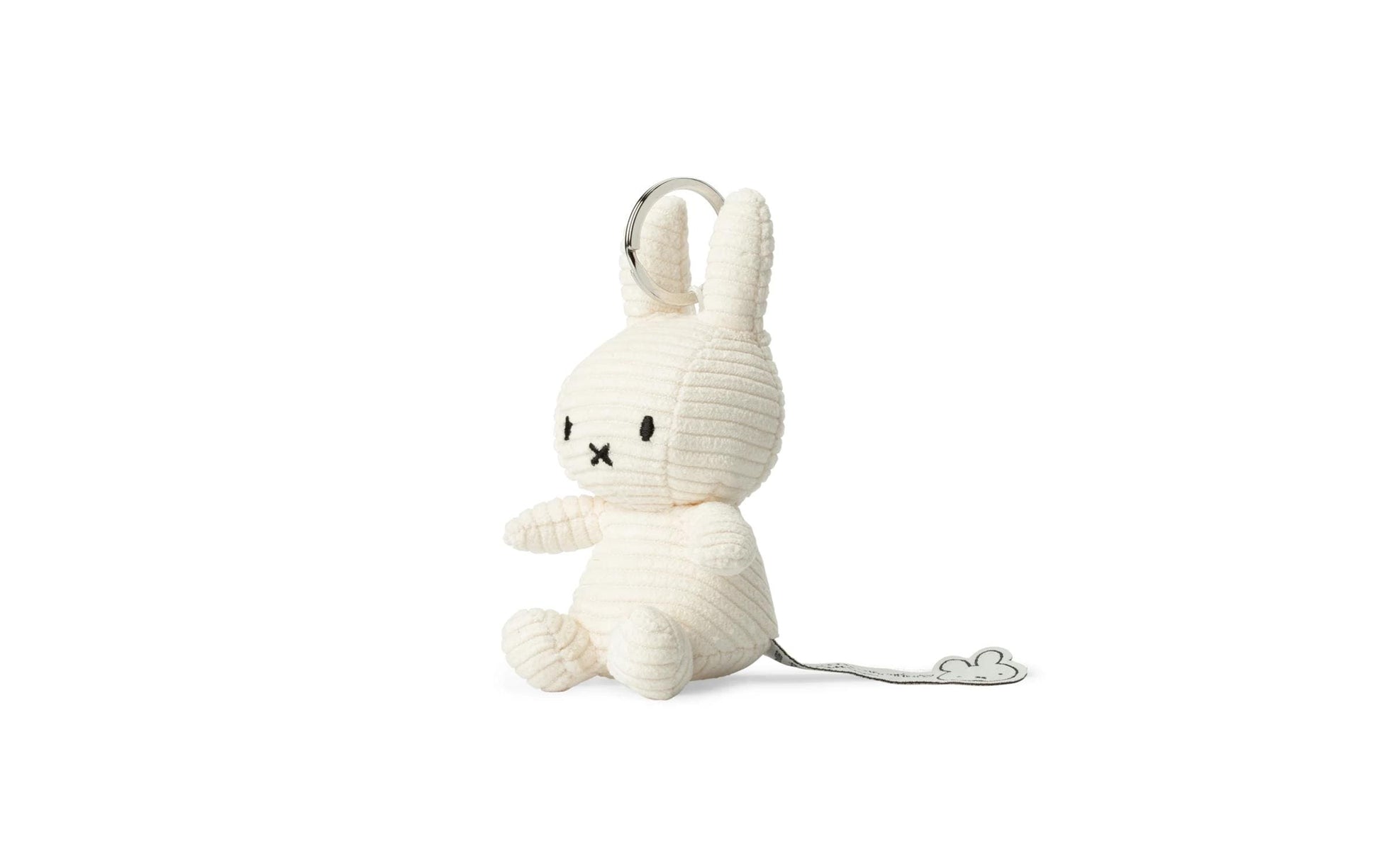 Bon ton toys Plüsch-Schlüsselanhänger Miffy – Kordsamt, Recyceltes Polyester, Weiss, 10 cm