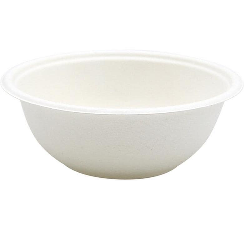 Verive Schale, Bagasse (Zuckerrohr) – 200 ml, Ø 11,3 cm, weiss – 50 Stk.