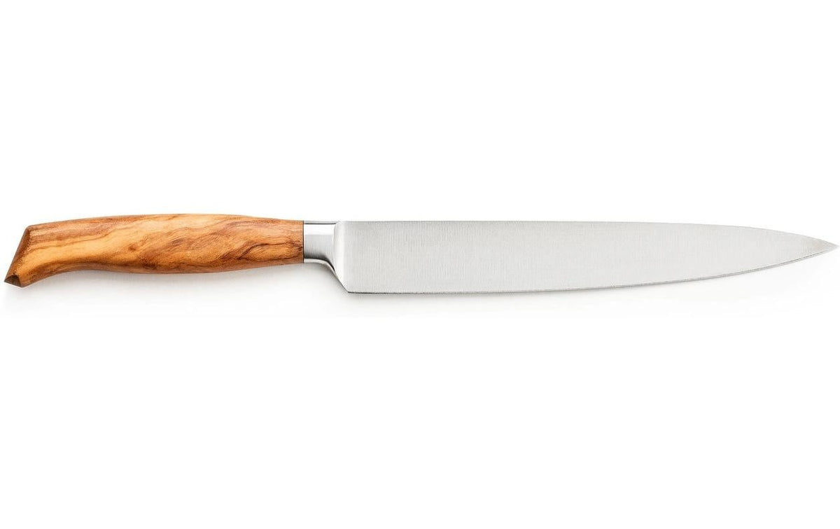 Wok Schinkenmesser 21 cm, Edelstahl, Olivenholzgriff