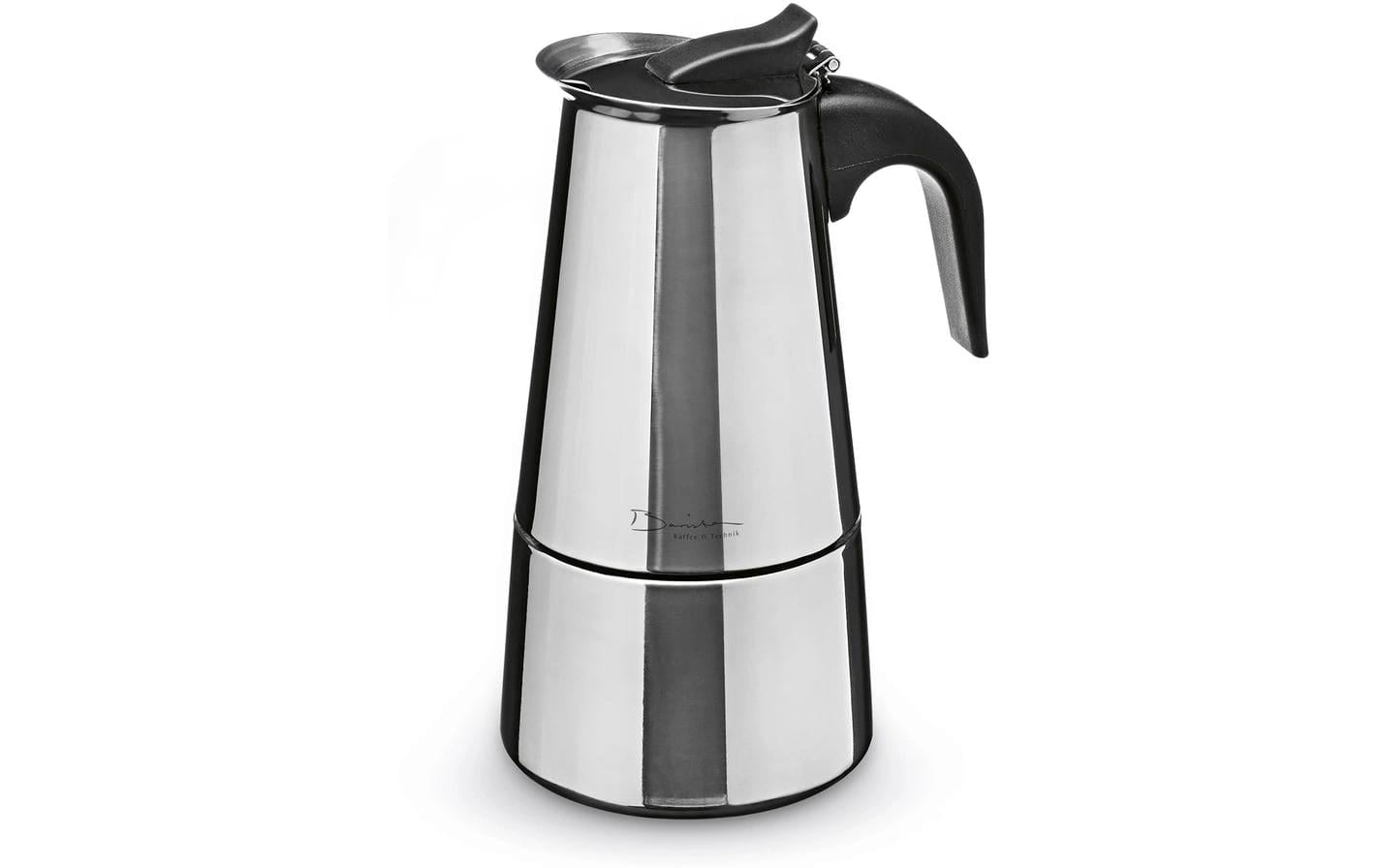Barista Espressokocher – 300 ml, 6 Tassen, für Induktion – Schwarz/Edelstahl