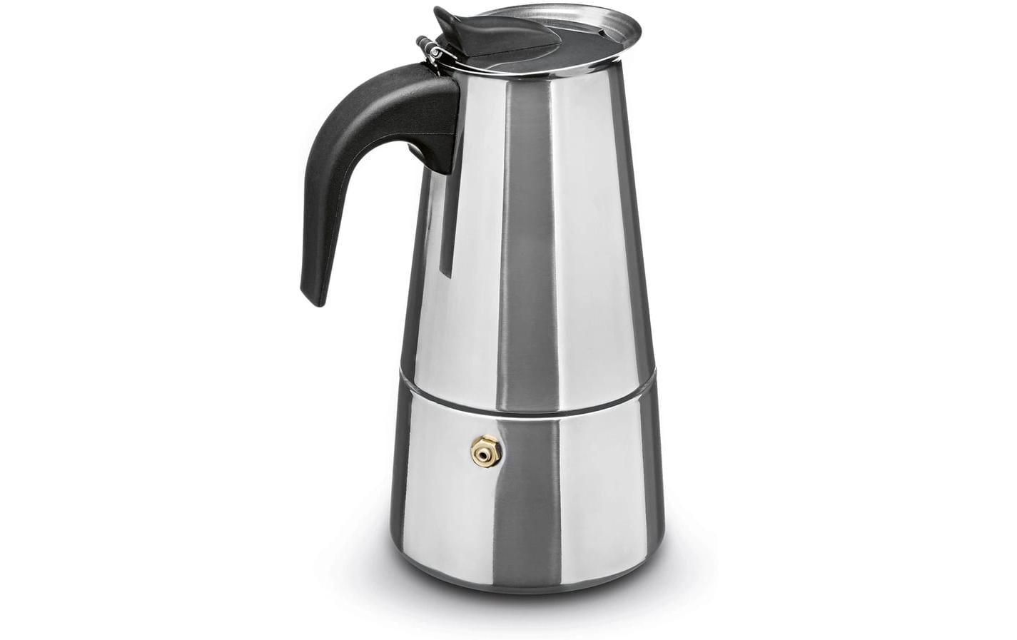 Barista Espressokocher – 300 ml, 6 Tassen, für Induktion – Schwarz/Edelstahl