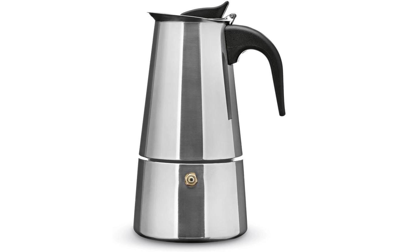 Barista Espressokocher – 300 ml, 6 Tassen, für Induktion – Schwarz/Edelstahl