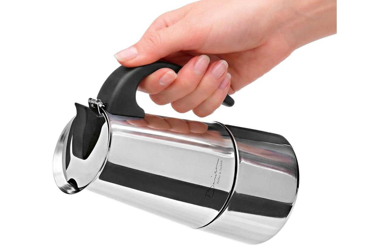 Barista Espressokocher – 300 ml, 6 Tassen, für Induktion – Schwarz/Edelstahl