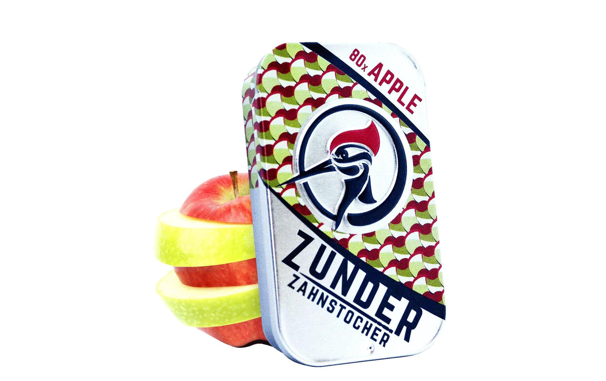 Zunder Zahnstocher Apple, Holz (Birke) – 7 cm – 80 Stk.