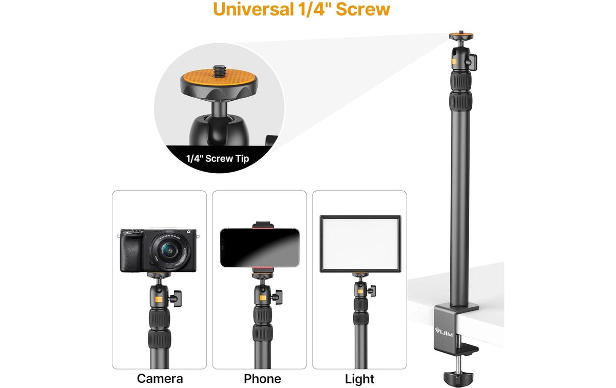 Ulanzi LS02 Tischhalterung mit Schwenkarm – Höhe 1050 mm – für Canon, Fujifilm, GoPro und andere