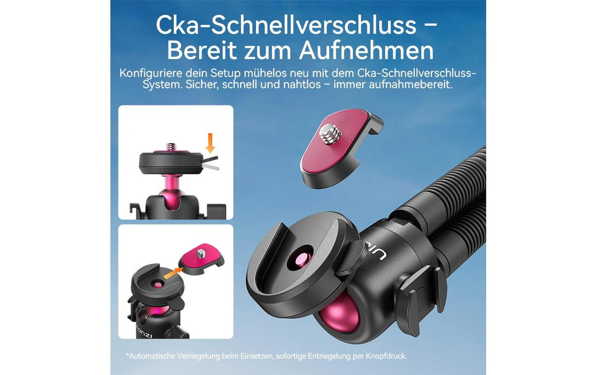 Ulanzi MT91 Mini-Stativ – bis 20,7 cm – 1,3 kg Traglast – für Smartphone, Kamera und Zubehör