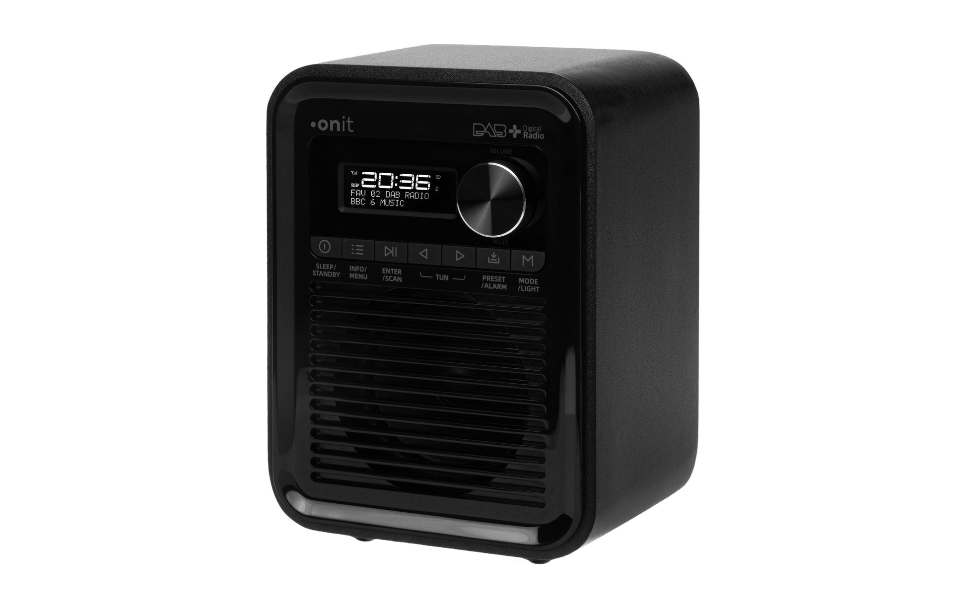 Onit Marcando – DAB+/UKW-Tischradio, Bluetooth, Weckfunktion – Schwarz