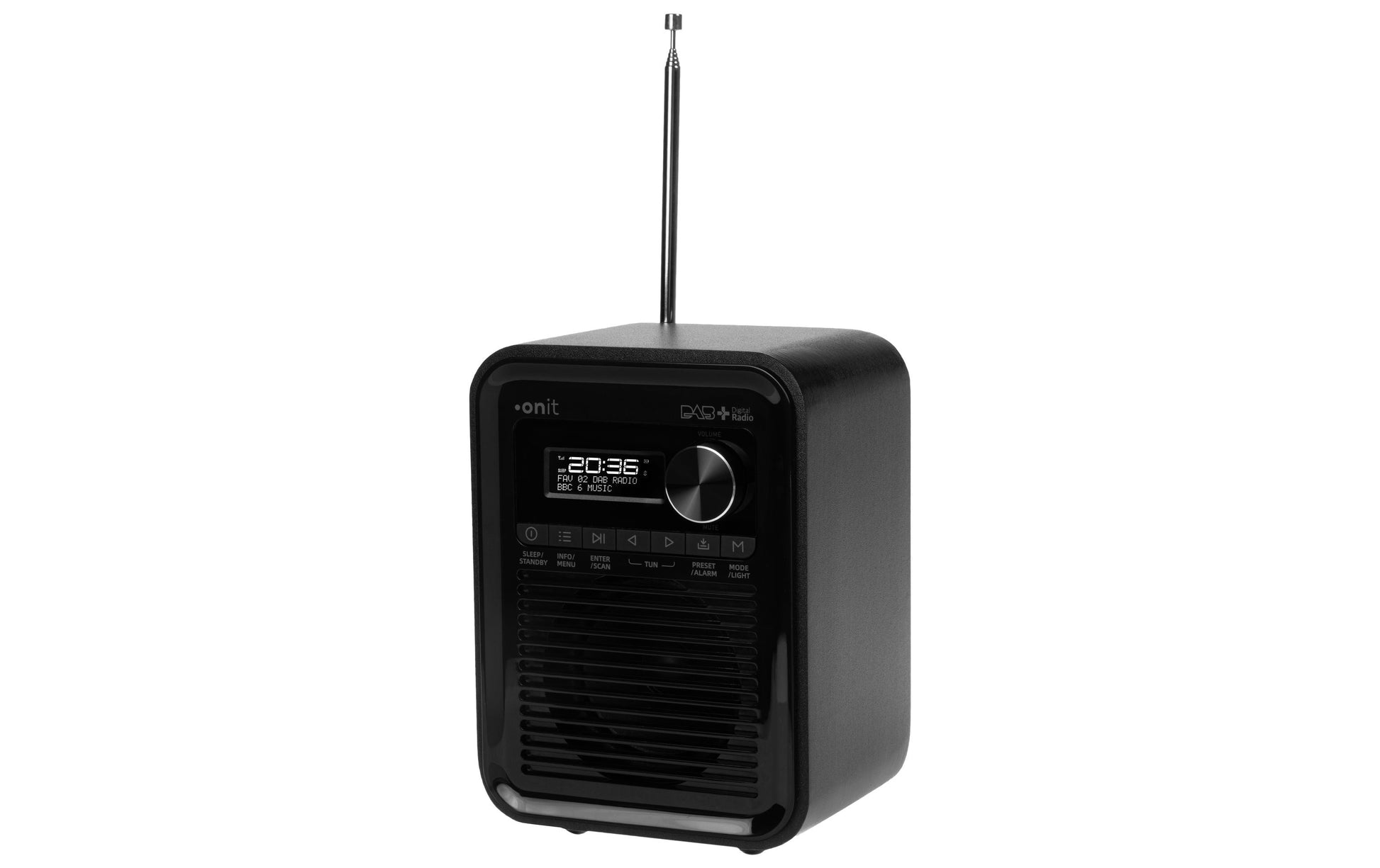 Onit Marcando – DAB+/UKW-Tischradio, Bluetooth, Weckfunktion – Schwarz