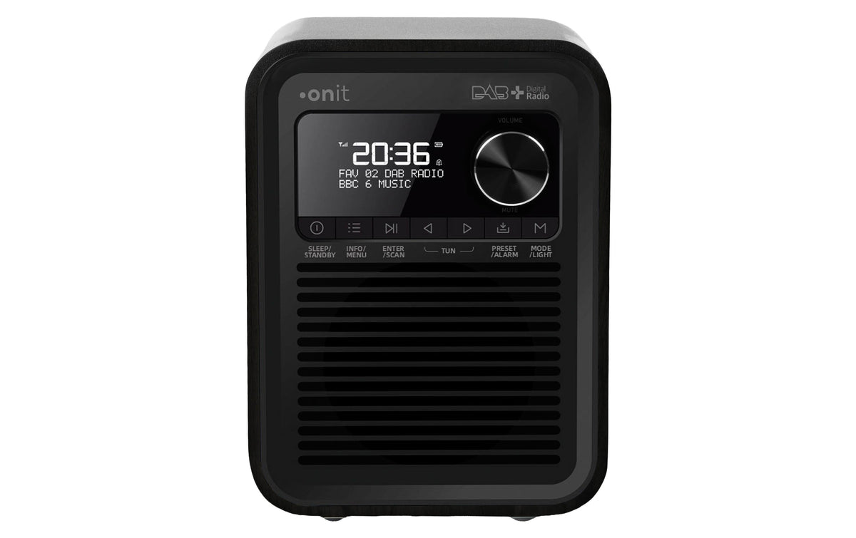 Onit Marcando – DAB+/UKW-Tischradio, Bluetooth, Weckfunktion – Schwarz