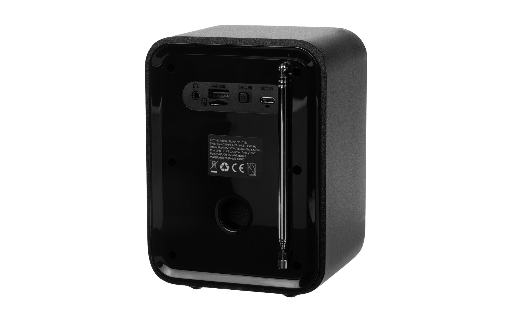 Onit Marcando – DAB+/UKW-Tischradio, Bluetooth, Weckfunktion – Schwarz