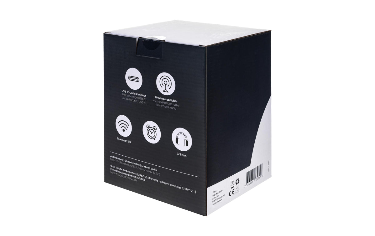 Onit Marcando – DAB+/UKW-Tischradio, Bluetooth, Weckfunktion – Schwarz