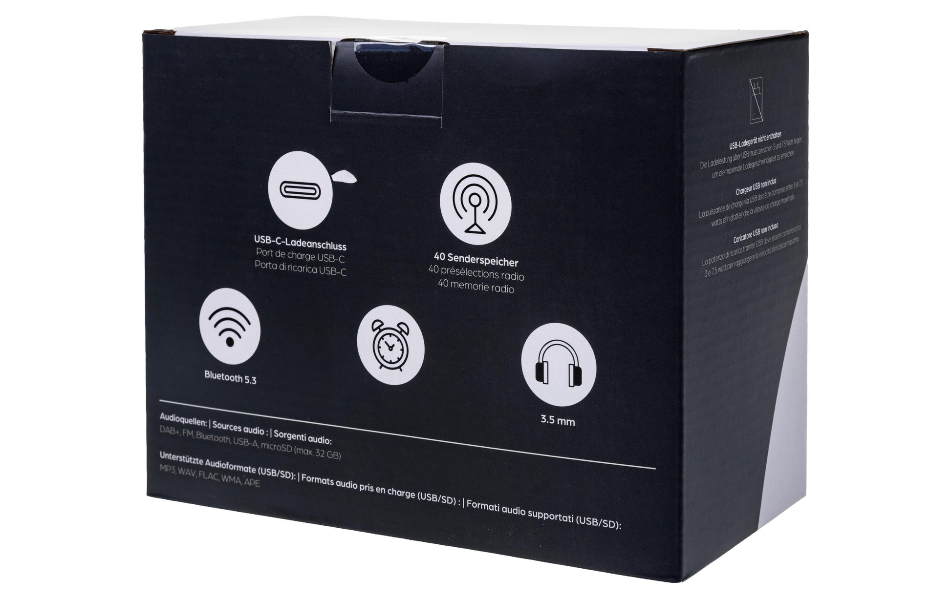 Onit Amoroso – DAB+/UKW-Tischradio, Bluetooth 5.3 – Schwarz