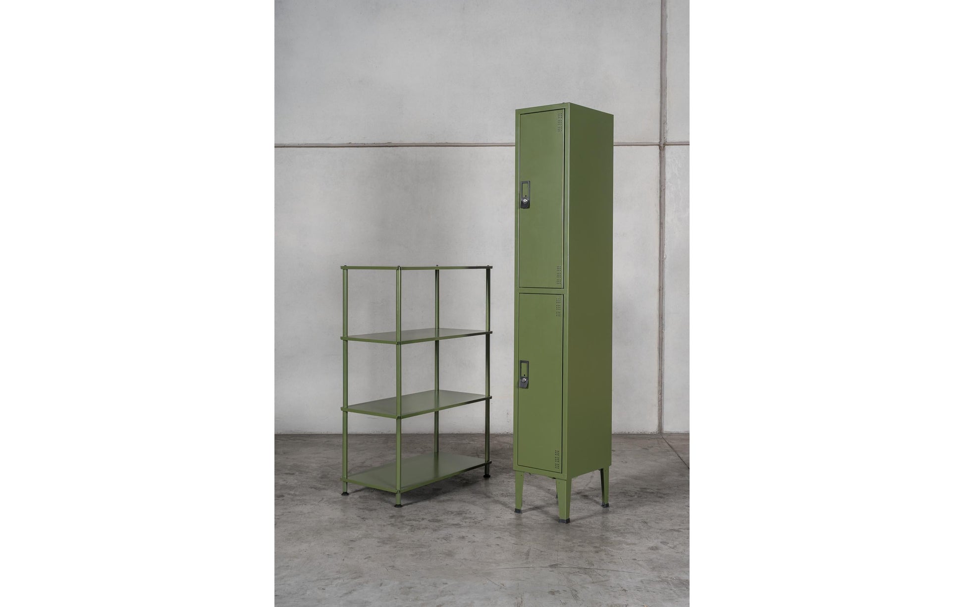 Bi-office Aufbewahrungsschrank – Schrank, 300 × 500 × 1900 mm, grün, Stahl