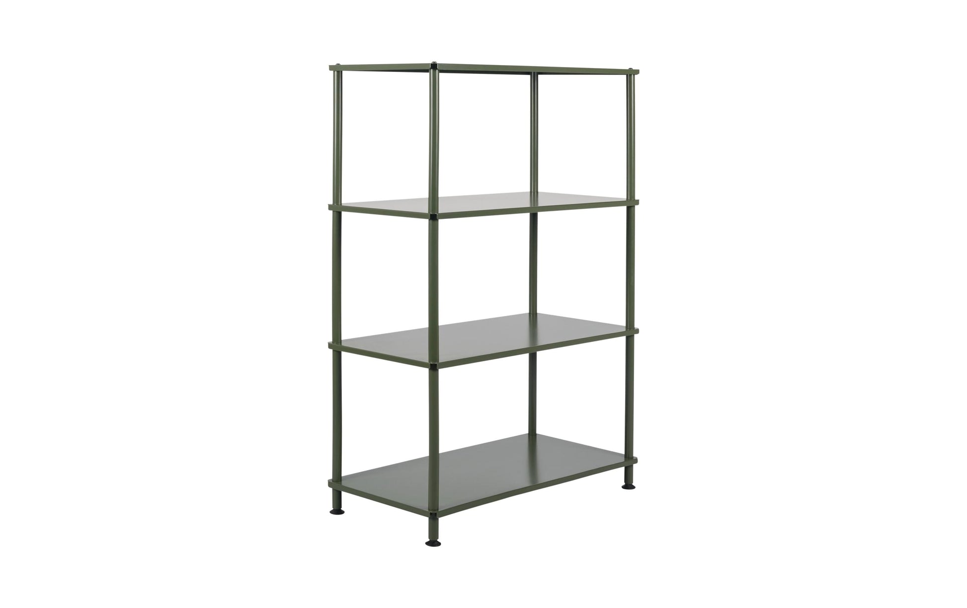 Bi-Office Regal – 4 Böden – 80 × 40 × 116 cm – Grün – Stahl