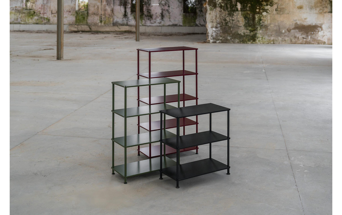 Bi-Office Regal – 4 Böden – 80 × 40 × 116 cm – Grün – Stahl