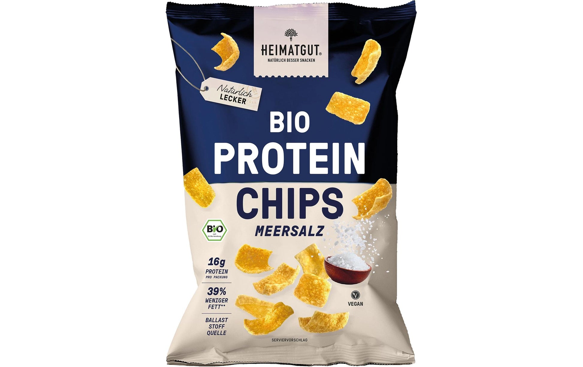 Heimatgut Protein Chips Meersalz, bio, vegan – 63 g