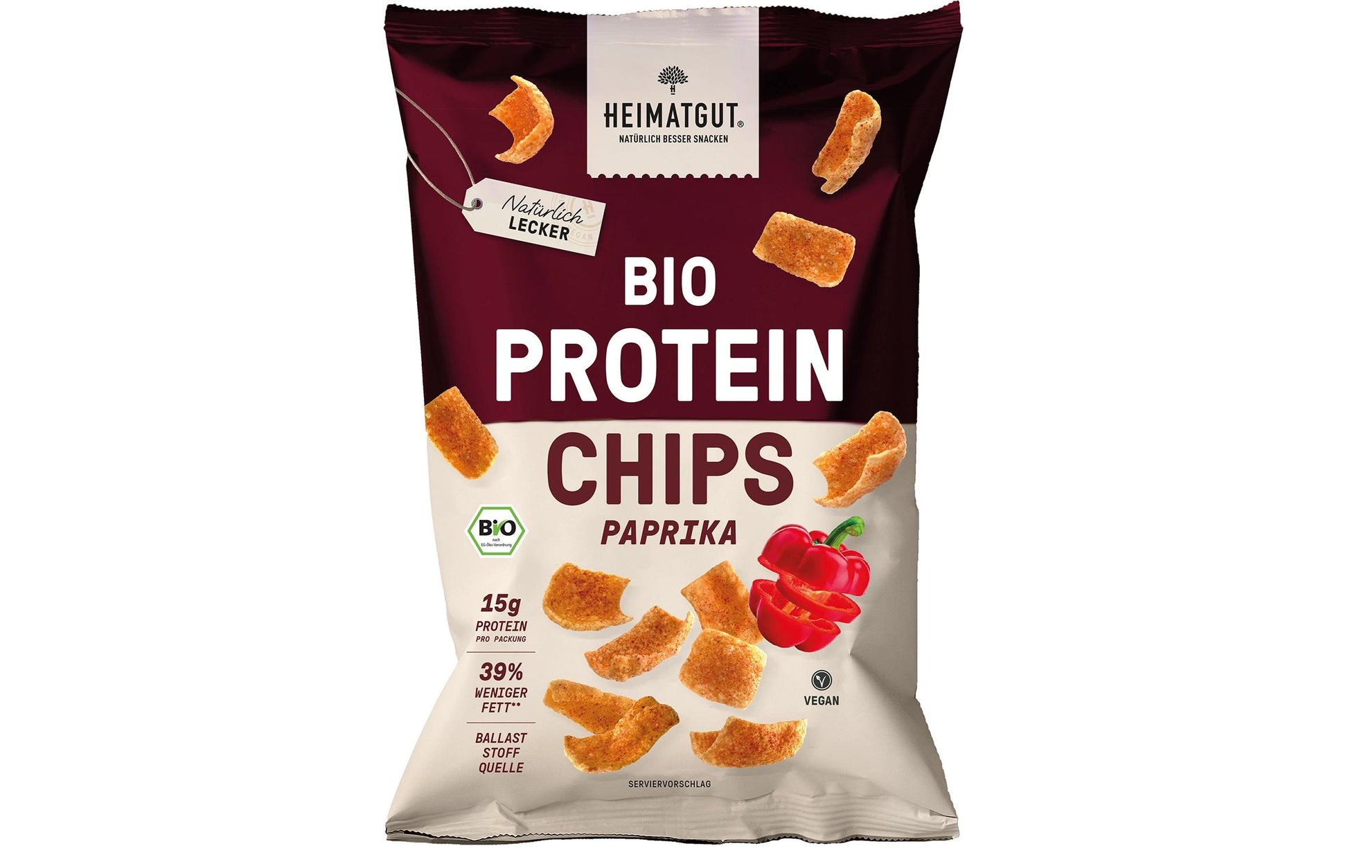Heimatgut Protein Chips – Paprika, bio, vegan – 63 g