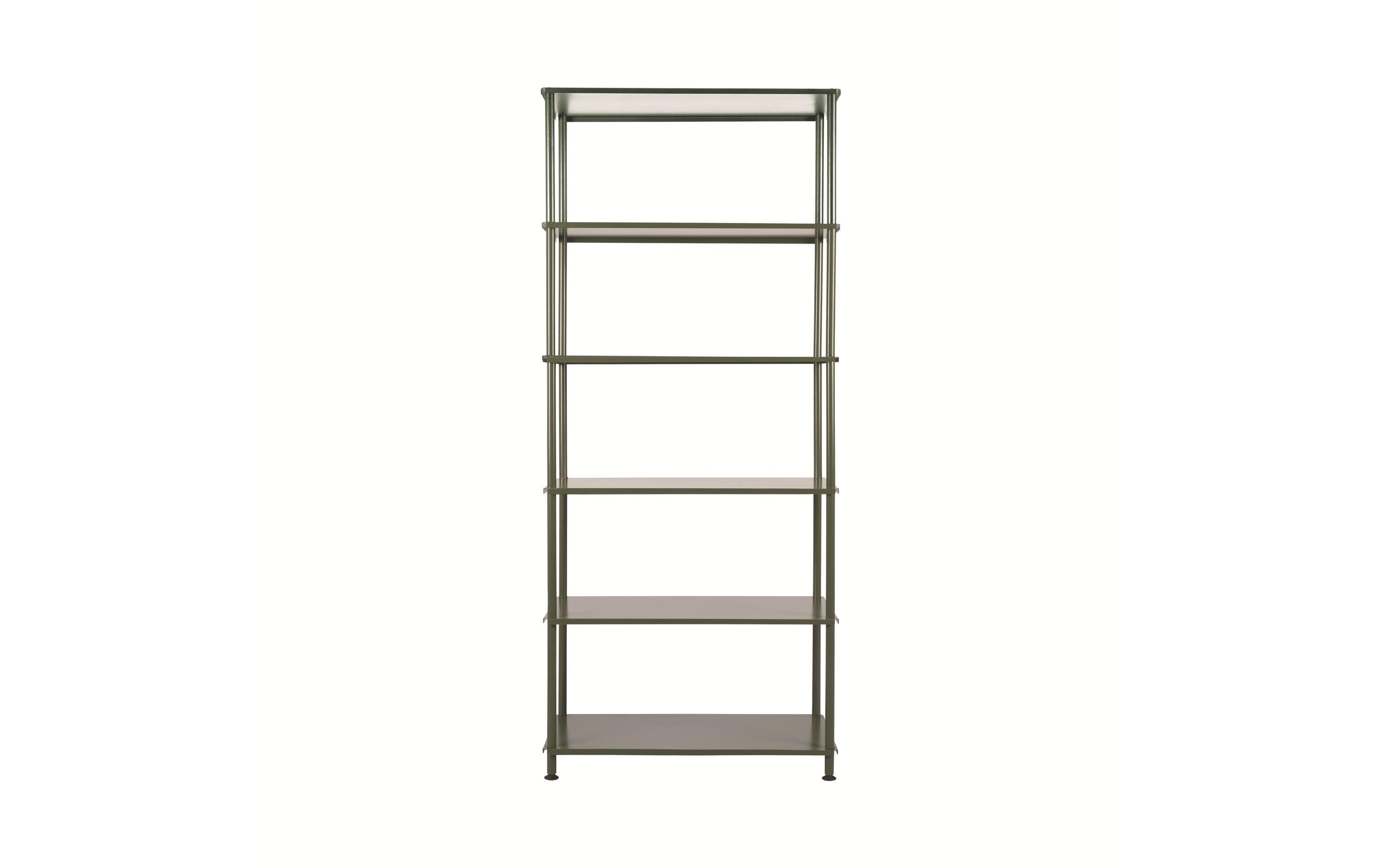 Bi-office Regal – 6 Böden – 80 × 40 × 187 cm – grün – Stahl