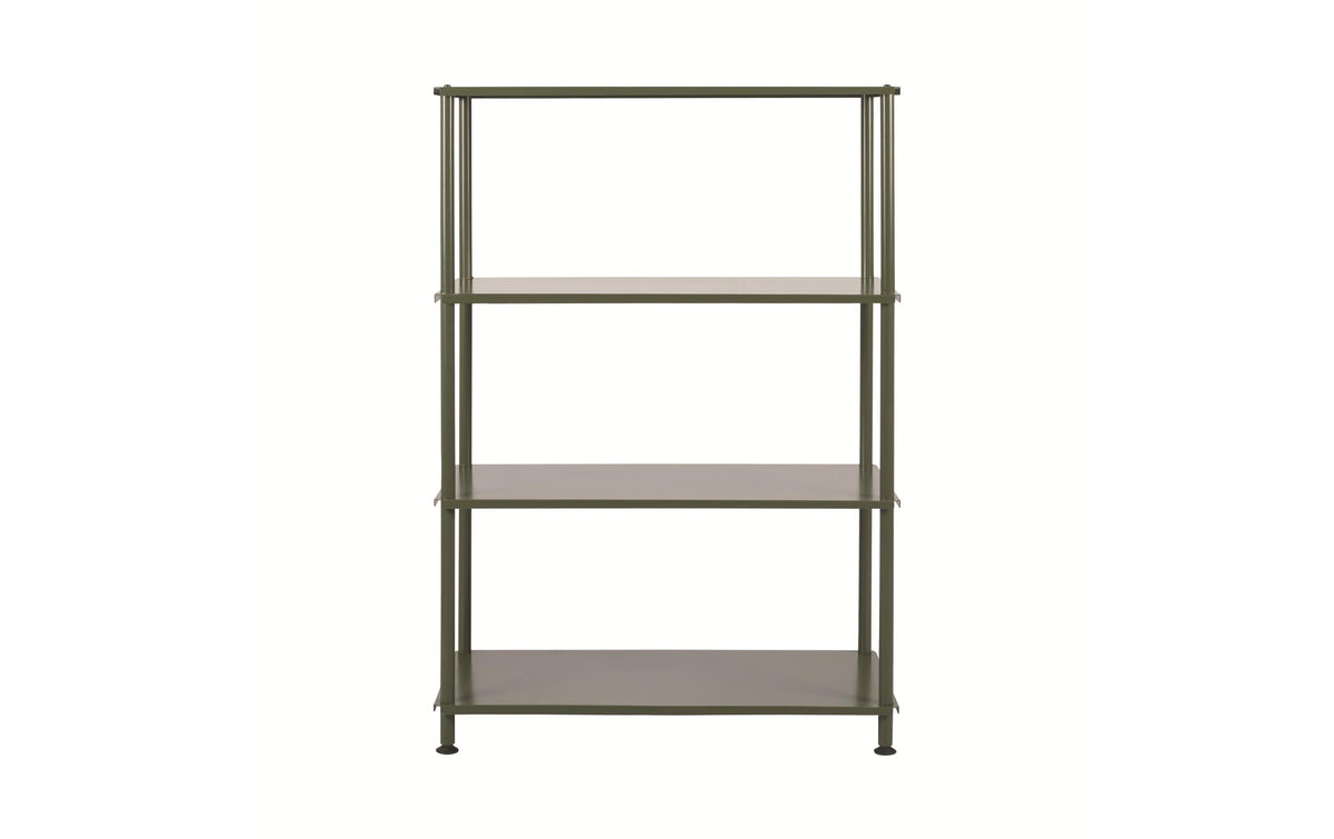 Bi-Office Regal – 4 Böden – 80 × 40 × 116 cm – Grün – Stahl